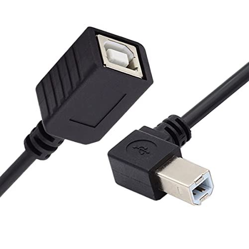 CY USB 2.0 B Typ Stecker auf Buchse Verlängerungskabel links gewinkelt 90 Grad 20 cm für Drucker Scanner Disk von CY