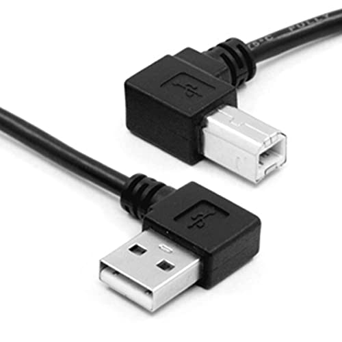 CY USB 2.0 Typ-A Mann auf Typ-B Mann Drucker Scanner 90 Grad rechtwinklig Kabel 100cm... von CY