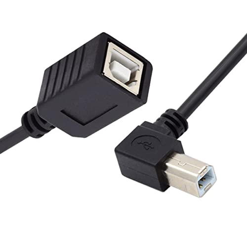 CY USB 2.0 Typ B Stecker auf Buchse Verlängerungskabel rechtwinklig 90 Grad 20 cm für Drucker Scanner Disk von CY