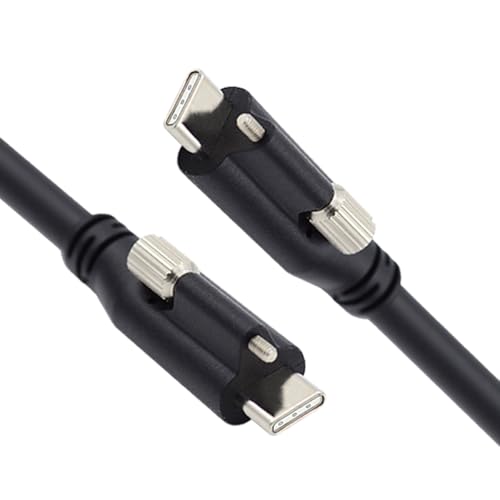 CY USB 3.1 Typ-C-Daten- und Stromkabel mit Verriegelung auf USB-C für Kameras mit Schraubanschluss für die Einzelplattenmontage (200 cm) von CY