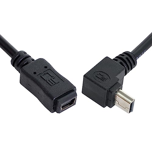 CY Kabel Mini USB 2.0 Typ-B 5-poliger Stecker auf Mini-USB 5-polige Buchse, Verlängerungskabel, 20 cm, 90 Grad nach oben abgewinkelt CY Kabel Mini USB 2.0 Typ-B 5-poliger Stecker auf Mini-USB 5-polige Buchse, Verlängerungskabel, 20 cm, 90 Grad nach oben abgewinkelt von CY
