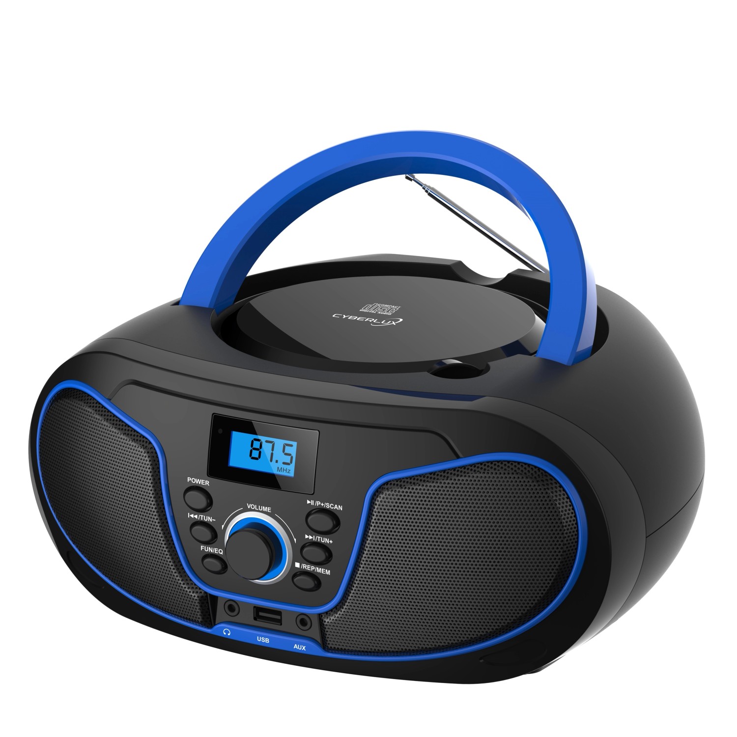 Cyberlux CL-2200 CD-Player mit Fernbedienung Tragbar Blau von CYBERLUX