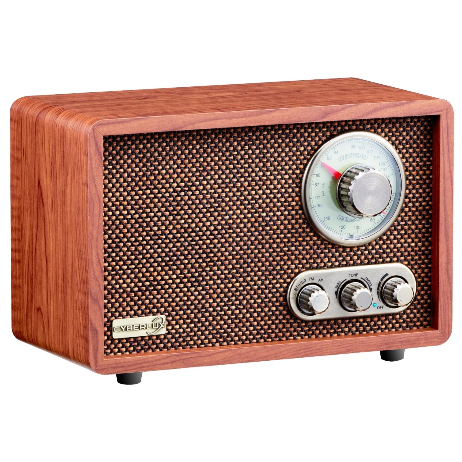Cyberlux CL-3080 Retro-Radio mit Bluetooth USB SD AM/FM Radio von CYBERLUX