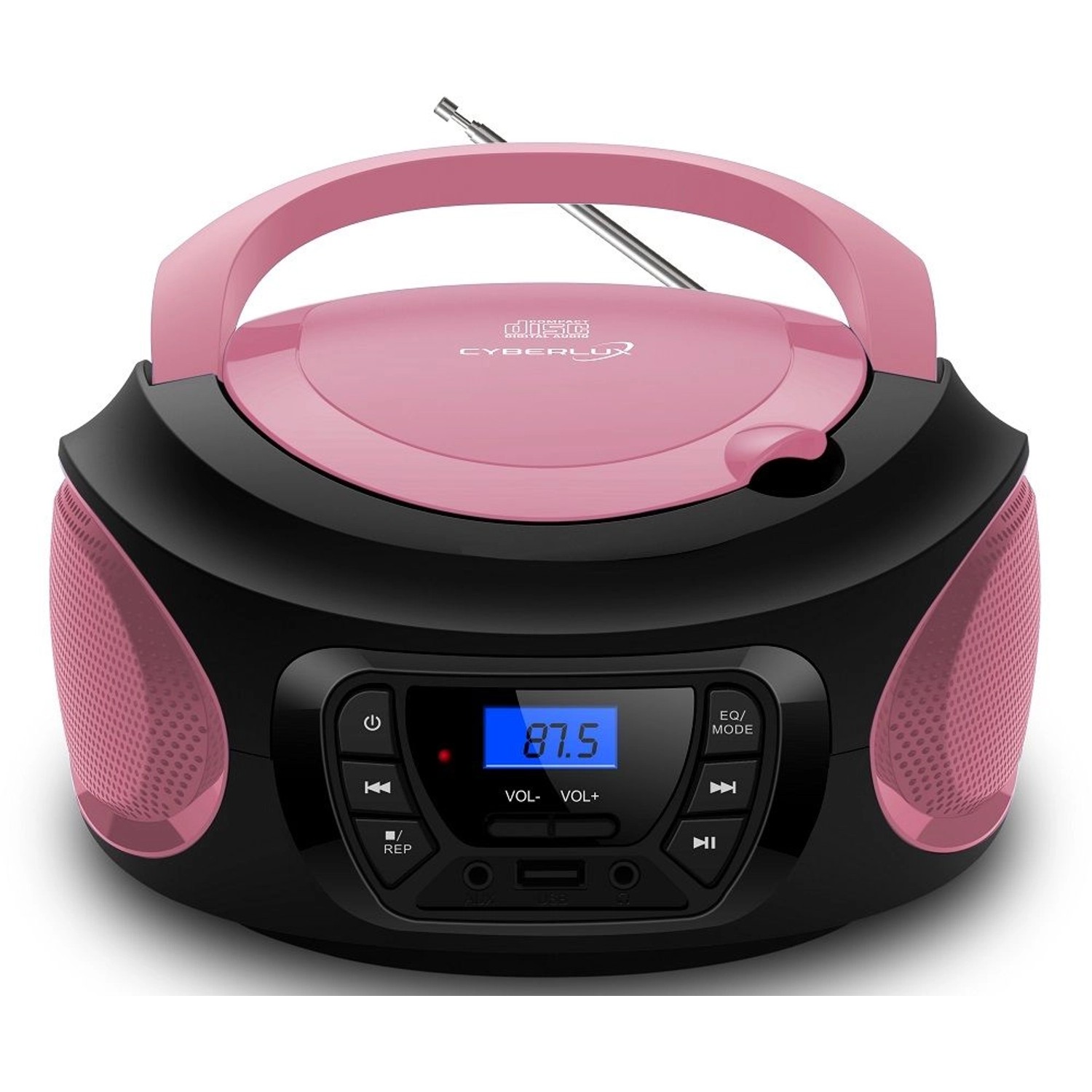 Cyberlux CL-620 CD-Player Tragbar CD/MP3/USB Radio Pink von CYBERLUX