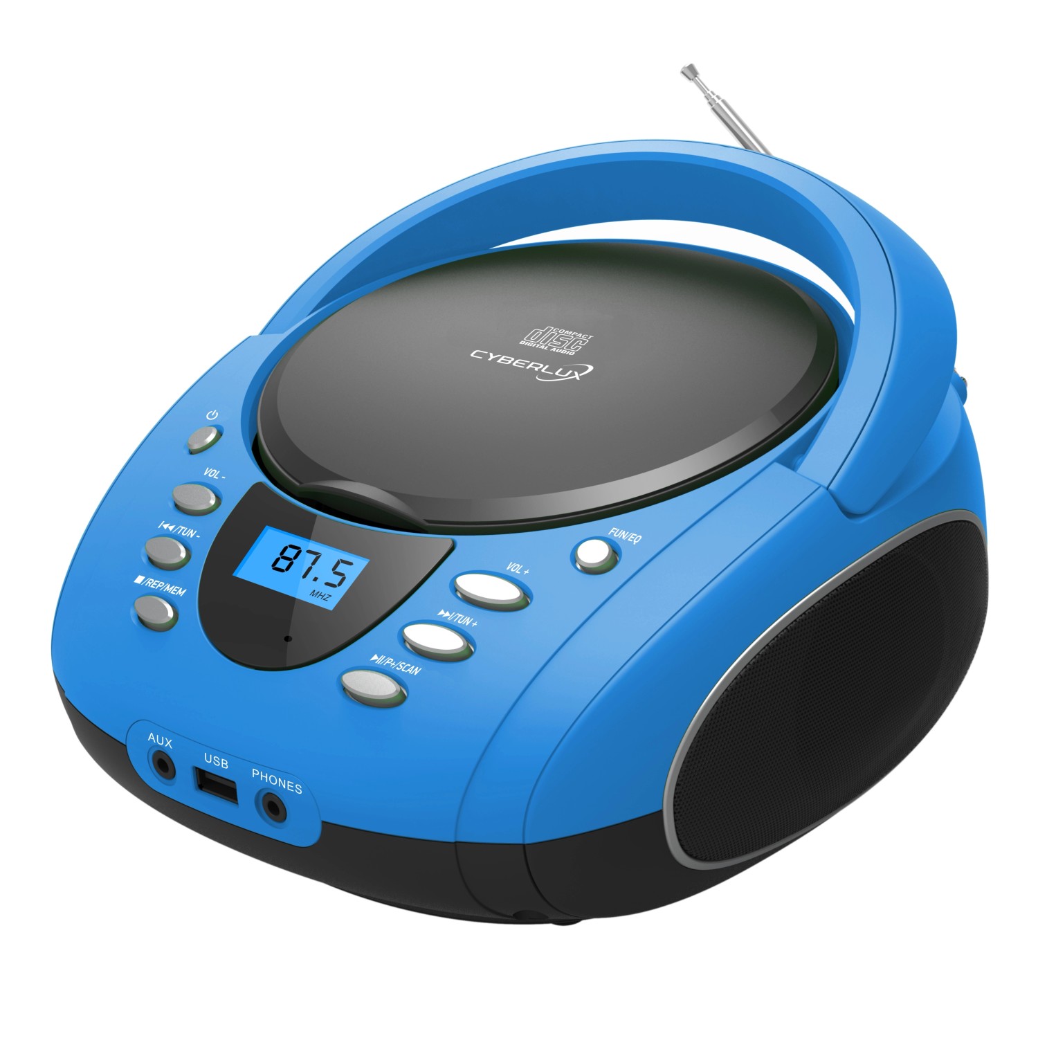 Cyberlux CL-710 CD-Player Tragbar CD/MP3/USB Radio Blau von CYBERLUX