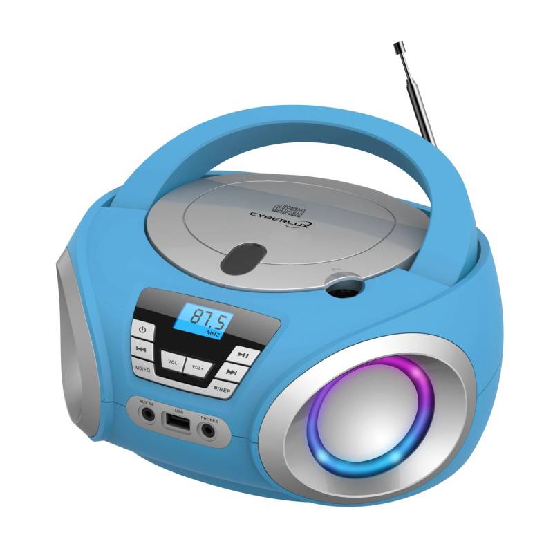 Cyberlux CL-900 CD-Player mit LED-Discolichter CD/MP3/USB Radio Blau Cyberlux CL-900 CD-Player mit LED-Discolichter CD/MP3/USB Radio Blau von CYBERLUX