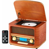 Cyberlux - Nostalgie Holz Radio Retro Musikanlage cd MP3 usb Player Nostalgieradio von CYBERLUX