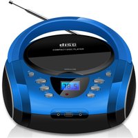 Cyberlux - Tragbarer CD-Player Kinder Radio CD-Radio Boombox Stereoanlage Blau - Cobalt Blue von CYBERLUX