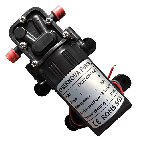 CYBERNOVA DC12V 73 PSI 3,5 l/m Frischwasserpumpe Membranpumpe Selbstansaugende Pumpe Sprühpumpe für Bauernhof/Garten/Sprühbewässerung/Fahrzeugreinigung von CYBERNOVA