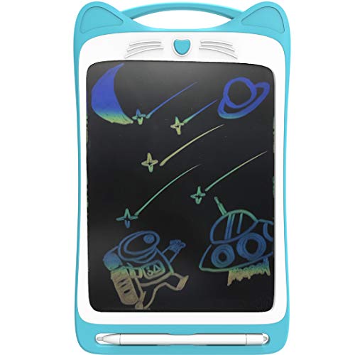 CYBERNOVA Farbenfrohes 30,5 cm LCD-Schreibtablett, tragbares elektronisches Doodle Pad, eWriter Grafiktablett mit Sperrschalter, Handschrift, Zeichentablett, geeignet (eingebauter Akku) (blau) von CYBERNOVA