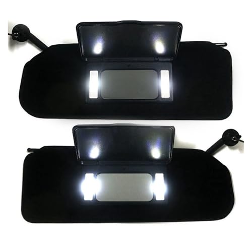 CYBSFKJ Auto Front Sonnenblende Sonnenblenden Mit Spiegel & LED Lichter for Corvette C5 1997-2004 10442033 10442034 von CYBSFKJ
