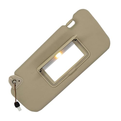 CYBSFKJ Auto-Innenraum-Sonnenblende mit Spiegel und hellgrau-beigem Sonnenschutz links rechts for Murano 2009 2010 2011 2012 2013 2014(Beige Left Drive) von CYBSFKJ