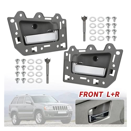 CYBSFKJ Auto-Innentürgriff for Grand Cherokee 2005 2006 2007 2008 2009 2010 2011 1JV461J3AA 1JV471J3AA 5HR421J3AK 5HR411J3AK(2xChrome Front Pair) von CYBSFKJ