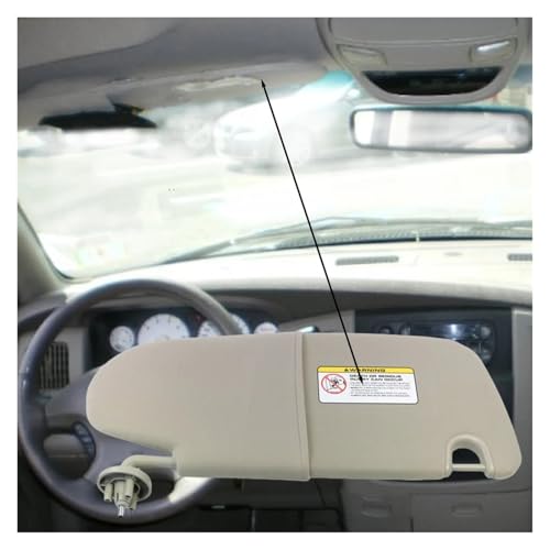 CYBSFKJ Auto-Sonnenblende mit Spiegel links rechts for Ram 1500 2500 3500 2002 2003 2004 2005 2006 2007 2008 2009 1CT11TL2AA 1CT18TL2AA(Gray Left) von CYBSFKJ