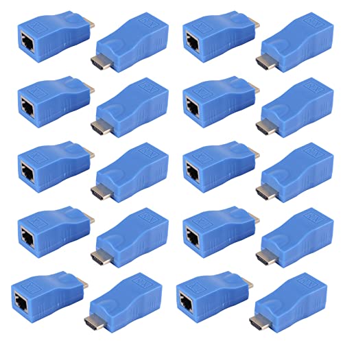CYBUCH 10 x Extender RJ45 LAN Netzwerk-Verlängerung Transmitter Empfänger TX RX Cat5e Cat6 Ethernet-Kabel V1.4 30M 4K HD TV 1080P von CYBUCH