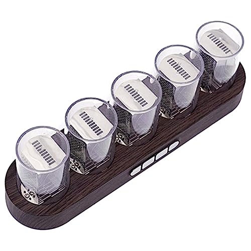 CYBUCH Nixie Digitale Röhrenuhr mit RGB-LED-Lichtern für die Schreibtischdekoration zu Hause, digitale Schreibtischdekoration B von CYBUCH
