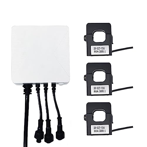 CYBUCH Tuya Smart Life Single 3 Phase WiFi Energy KWH Meter 80A Power Clamp Stromwandler Energieverbrauchsmonitor von CYBUCH