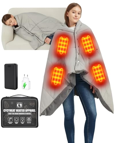 CYCYHEAT Heizdecke Kabellos mit 20000mAh 7.4V Akku für Herren Damen, Elektrische Wärmedecke Tragbar mit 8 Heizzonen und 3 Temperaturstufen für Zuhause & Büro CYCYHEAT Heizdecke Kabellos mit 20000mAh 7.4V Akku für Herren Damen, Elektrische Wärmedecke Tragbar mit 8 Heizzonen und 3 Temperaturstufen für Zuhause & Büro von CYCYHEAT