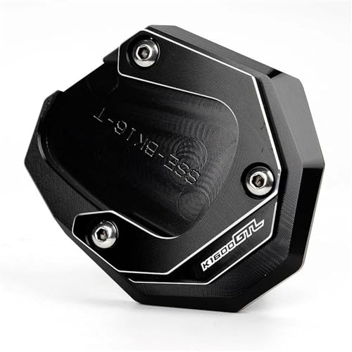 CYDJML Motorrad Seite Stehen Platte Pad Für B&MW K1600B K1600GT K1600 GTL 2017-2023 Fuß Pads Ständer Unterstützung Pad Extender Seitenständer Kickständer Vergrößerungsplatte(Schwarz 2) von CYDJML