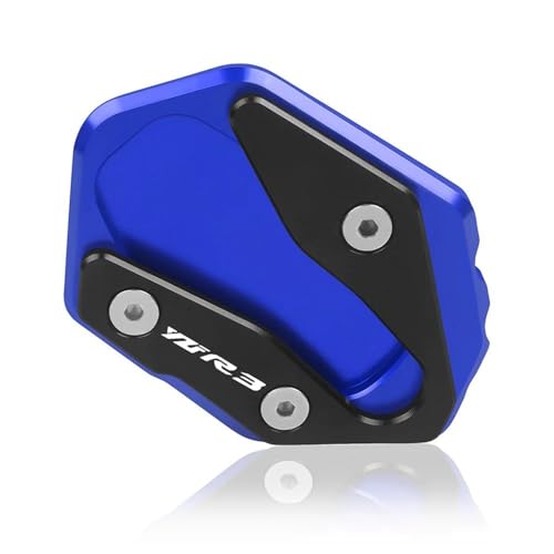 CYDJML Motorrad-Seitenständer-Auflage Für Yamaha YZF-R3 YZF R3 YZF-R3 MT03 MT-03 2022 2023 2024, Verlängerungsplatte, Seitenständer-Fußpolster Seitenständer Kickständer Vergrößerungsplatte(Blau) von CYDJML