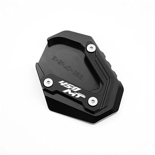 Motorrad Ständer Pad Für CFMOTO 450MT MT450 CF 450mt Mt 450 2024 2025 Seite Stehen Unterstützung Platte Fuß Pads Verlängerung Pad Seitenständer Kickständer Vergrößerungsplatte(Schwarz) von CYDJML