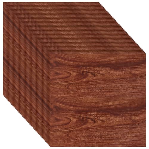 CYEER 40 Stück Vinylboden Selbstklebend 30x30CM, PVC Bodenbelag Selbstklebend Wasserfest Rutschfest, Selbstklebende Bodenfliesen für Küche, Wohnzimmer, Badezimme(Braune) von CYEER