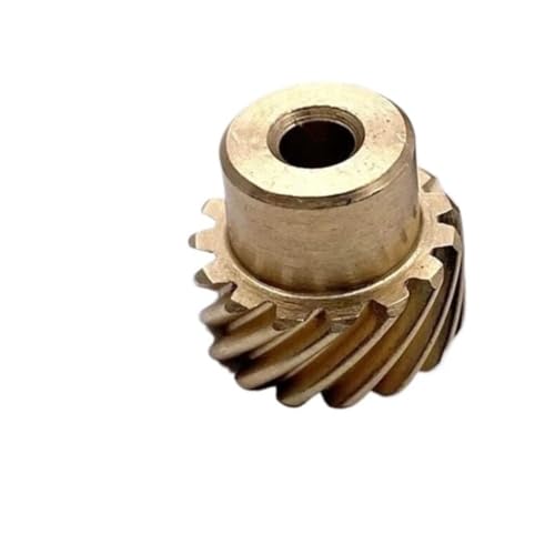 0,5 Modul-Stirnradgetriebe Kupfer 45 Grad Rechtshänder Spiral-Stirnradgetriebe 0,5M versetztes Wellenritzel Ritzel(18t 6mm bore) von CYFANG