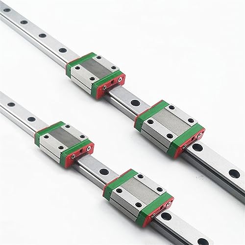 Bewegungsführung 2 Stück MGN15 Linearführung + 4 Stück MGN15H oder MGN15C Gleitblock 400 500 550 600 800 mm MGN15 Miniatur-Linearschienenschlitten Linearlager (Color : MGN15C, Size : 800mm) von CYFANG