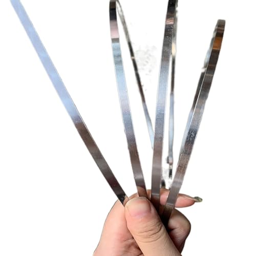 CYFANG 0,05 mm 1 mm hochelastischer Edelstahlfolienstreifen, Breite 5 mm, 301 Edelstahlstreifen Mechanisches Handwerk(0.08x5x1000mm) von CYFANG