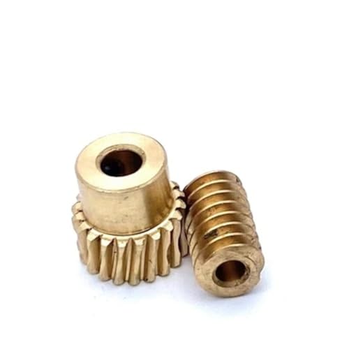 CYFANG 0,5 Modul 1:10 Verhältnis Schneckengetriebe 4mm Bohrung 0,5M 20 Zähne 0,5 Turbinengetriebe Smart Home Türschloss Reduzierstück Schneckenritzel Zylinderritzel(2.3mm bore rod) von CYFANG