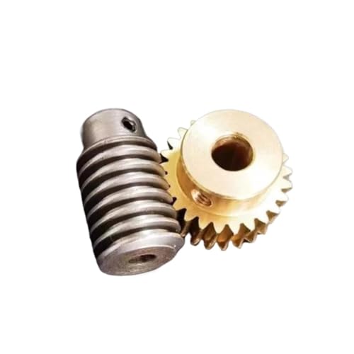 CYFANG 1 Modul 1:16 Selbstsichernder Schneckenradsatz 1M 30T 5mm Bohrung Turbinengetriebe Untersetzungsschneckenritzel for Lenkmechanismus Zylinderritzel(18mm OD 5MM BORE ROD) von CYFANG