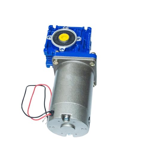 CYFANG 1 Stück 24 V DC Permanentmagnet-Getriebemotor 120 W großes Drehmoment Drehzahlminderer 90 x 90 mm Rahmen NMRV030 DC-Schneckengetriebemotor Einstellbarer(45RPM) von CYFANG