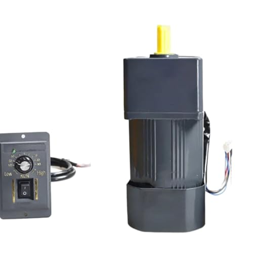 CYFANG 1 Stück 60 W 5IK60RGN-CF Geschwindigkeitsregulierungsmotor 220 V AC einphasig 90 x 90 mm geschwindigkeitsverstellbarer Getriebemotor mit Regler 12 mm Welle mechanisch verstellbar(75K 18RPM) von CYFANG