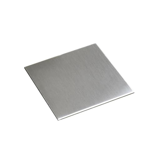 CYFANG 100x100mm 304 Edelstahlplatte Blech Korrosionsbeständigkeit Quadratische Platte Dicke 0,01-0,9mm Mechanisches Handwerk(0.8mm) von CYFANG