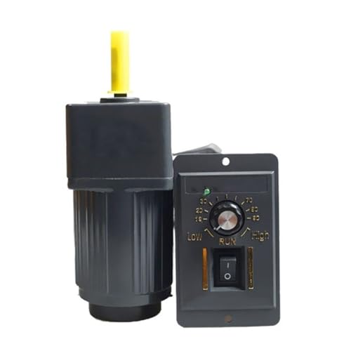 CYFANG 2IK6RGN-C 220 V AC Einphasiger Getriebemotor mit einstellbarer Geschwindigkeit 6 W 60 x 60 mm Rahmen Geschwindigkeitsregler Asynchronmotor mechanisch verstellbar(27rpm) von CYFANG
