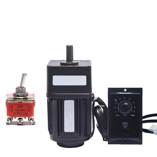 CYFANG 3RK15GN-C Drehzahlregler 15W Umkehrgetriebemotor 220V AC Einphasig 70x70mm Drehzahlminderer Motor CW CCW mechanisch verstellbar(62rpm) von CYFANG
