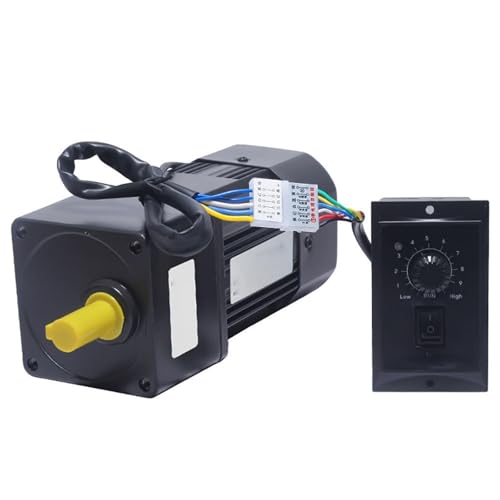 CYFANG 40 W 5RK40GN-CF Drehzahlverstellbarer Motor mit Regler 220 V AC Einphasig 90 x 90 mm Drehzahlregelung Umkehrbarer Getriebemotor mechanisch verstellbar(15K 90RPM) von CYFANG