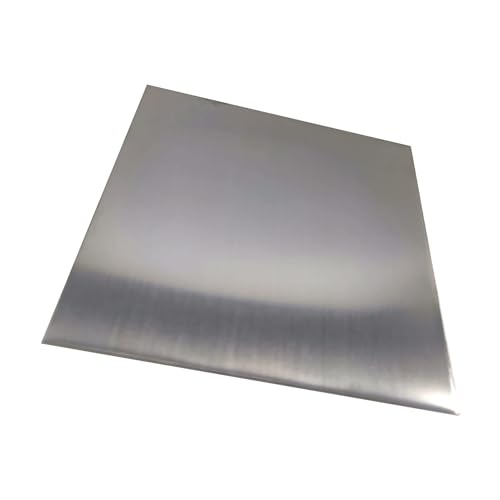 CYFANG 5 Stück 304 Edelstahl Quadratische Platte Poliert Blechdicke 0,2-0,9mm 100x100mm Mechanisches Handwerk(0.5x100x100mm) von CYFANG