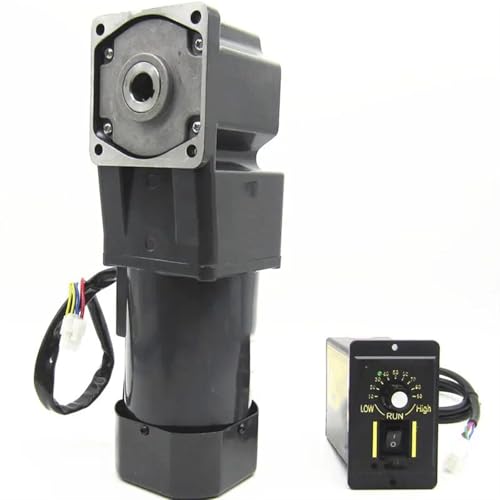CYFANG 90 x 90 mm Rahmen, rechtwinkliger Reduzierer, 90 W, 220 V AC, einphasiger Drehzahlregelungsmotor mit Regler, 17 mm Hohlloch-Getriebemotor mechanisch verstellbar(30K) von CYFANG