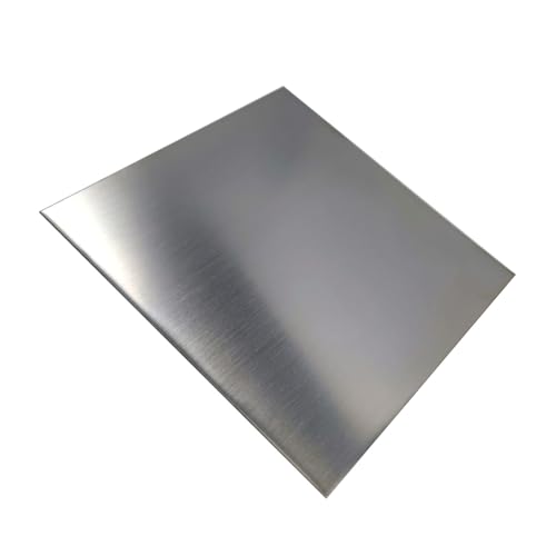 CYFANG Flache, gebürstete, polierte Metallplatte, 100 x 100 mm, 200 x 200 mm, quadratisches Blech aus Edelstahl 304 Mechanisches Handwerk(0.5x100x100mm) von CYFANG