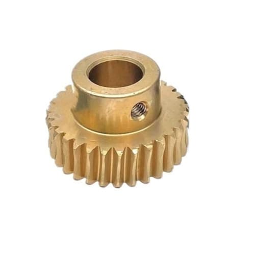 CYFANG Kupfer 0,5 M 20T Turbine Getriebe 1:10 Reduktion Verhältnis 0,5 Modul 20 Zähne Schneckengetriebe 11mm Durchmesser 10mm Dicke Turbine Ritzel Zylinderritzel(6MM BORE) von CYFANG