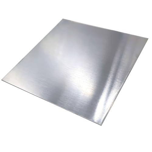 CYFANG Quadratische Blechplatte A2 304 Edelstahl, flach, gebürstetes Metall, polierte Platte, 100 x 100 mm, 150 x 150 mm, 200 x 200 mm Mechanisches Handwerk(2x100x100mm) von CYFANG