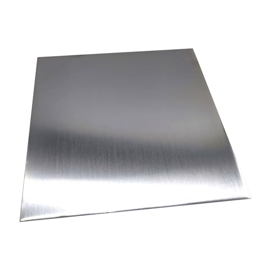 CYFANG Quadratische Edelstahlblechplatte, flach, gebürstetes Metall, polierte Platte, 100 x 100 mm, 150 x 150 mm, 200 x 200 mm Mechanisches Handwerk(1x100x100mm) von CYFANG