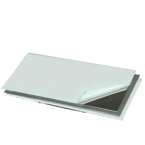 CYFANG Spiegeleffekt DIY Heimtextilien Dekoration Edelstahlplatte Spiegel 8k Oberfläche 304 Edelstahlblech Mechanisches Handwerk(0.5x100x100mm) von CYFANG