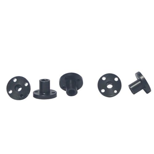 CYFANG Spindelsteigung 5 Stück 6 mm Durchmesser Trapez-Kunststoffmutter T6 Leitspindelmutter TR6x1 TR6x2 TR6x4 TR6x6 TR6x12 Z-Achsen-Gewindeschraubenmutter Wellenmutter (Size : Pitch 2mm Lead 2mm) von CYFANG