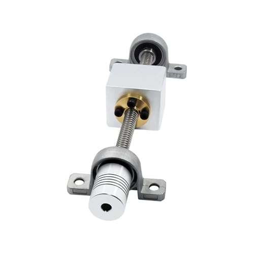 CYFANG Vertikales T8-Gewindespindel-Kit, 8-mm-Gewindehalterungen, flexible Kupplung, T8-Mutter-Umbausitz, T8-Kupfermutter, 3D-Druckerunterstützung Gelenkrotator(100mm) von CYFANG