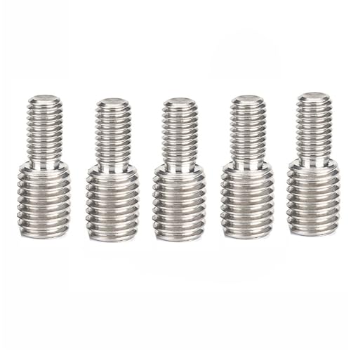 Spindelsteigung Metrisches Gewinde, Schrauben mit unterschiedlichem Durchmesser, M3 bis M20, Doppelendgewinde, Stange, Kamera-Adapter, Konvertierungsschraube Wellenmutter(Size:M5x15-M6x15 (5pcs)) von CYFANG