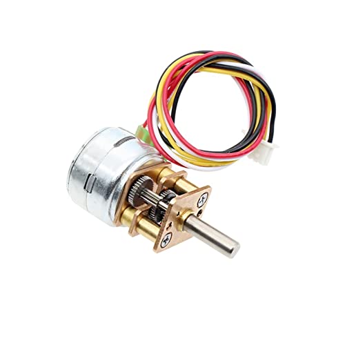 teleskopisch DIY Intelligenter Robotermotor, Überwachungsmotor, PTZ-Motor, Durchmesser 15 mm Mikroschrittmotor, 2-Phasen-4-Draht-Schrittmotor, 12 V DC Aufzug Pusher (Color : 10mm Shaft, Size : 1:380 von CYFANG