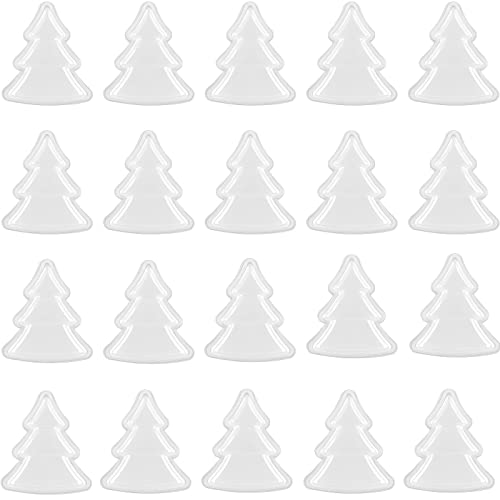 20Stück Bäume 3D dimensionale Shaker Kuppel Set für Shaker Karten Kunststoff geschwollene Shaker Abdeckungen Hinzufügen von Maßen selbstklebender Weihnachtsbaum dimensionaler Shaker für Shaker Kart von CYFUN DESIGN