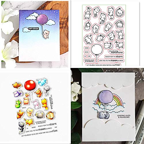 Sending Hugs Rainbows Xoxo Ballon Clear Stamps Cute Animal Rabbit Elephant Cat Hippo Pig Turtle Clear Stamp for Card Making Scrapbooking Crafts Embossing Stencil Photo Album Decor Paper Cards Sending Hugs Rainbows Xoxo Ballon Clear Stamps Cute Animal Rabbit Elephant Cat Hippo Pig Turtle Clear Stamp for Card Making Scrapbooking Crafts Embossing Stencil Photo Album Decor Paper Cards von CYFUN DESIGN